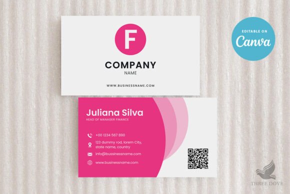 Attractive Pink Business Card Template: A Modern Approach to Professional Branding