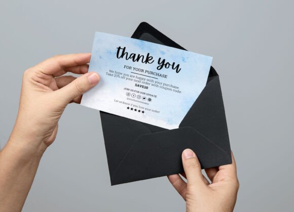 Blue Minimalist Business Thank You Card: A Simple Way to Make a Lasting Impression