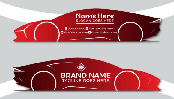 Die-Cut Car Shape Business Card Design