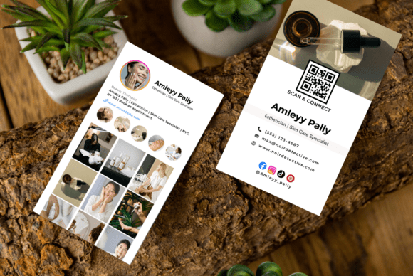Esthetician Business Card Template Canva