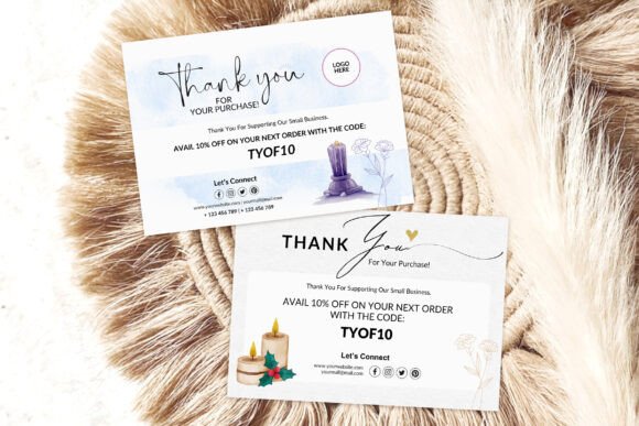 Free Candle Business Thank You Card