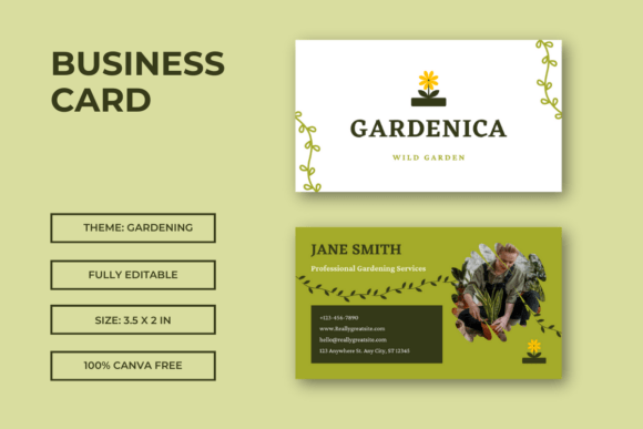 Gardening Business Card Template