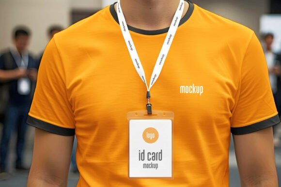 ID Card Holder Mockup