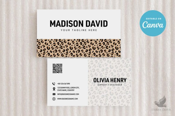 Leopard Pattern Business Card Template