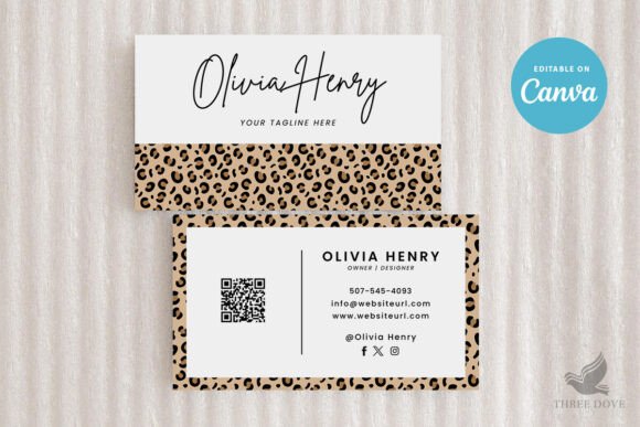 Leopard Theme Business Card Template: A Modern and Professional Choice