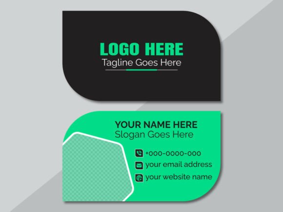 Modern Die Cut Business Card Template
