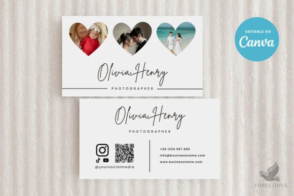 Photo Business Card Template - 02: A Modern and Customizable Design for Your Business