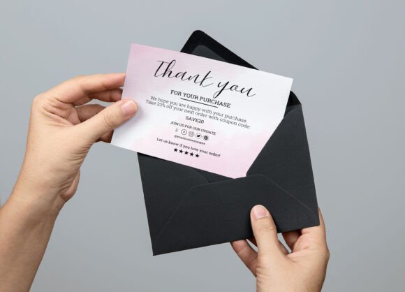 Pink Minimal Business Thank You Card: A Strategic Tool for Professional Communication