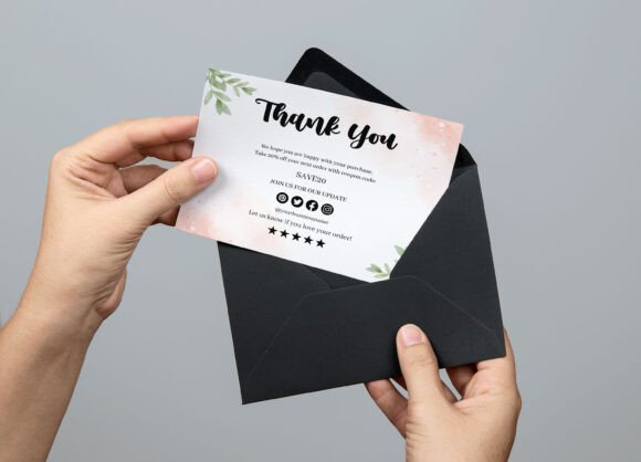 Pink Minimalist Thank You Card: A Stylish Way to Show Gratitude in Modern Business