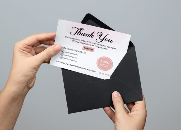 RoseGold Business Thank You Card Canva: A Stylish Way to Show Appreciation
