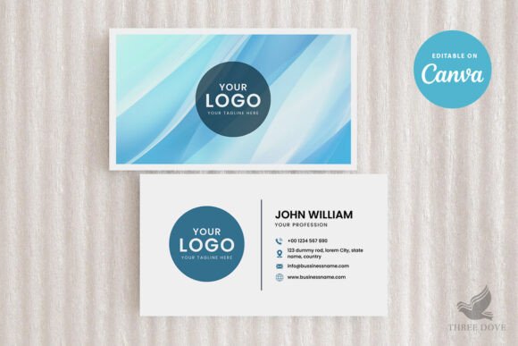 Stylish Blue Business Card Template: A Modern and Professional Choice