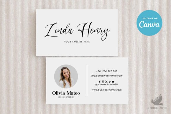 Stylish Photo Business Card Template