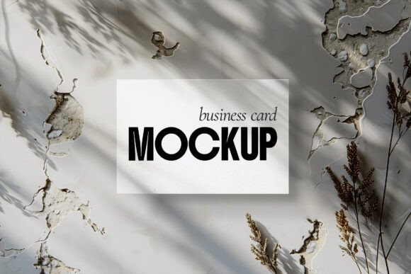 Vintage Wall Business Card Mockup: A Timeless Expression of Brand Identity