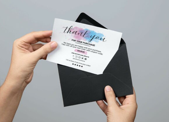 Watercolor Business Thank You Card