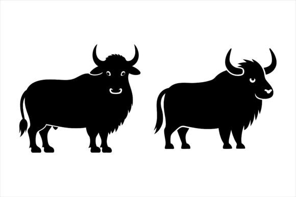 Yak Silhouette Icon Vector Bundle: A Versatile Design Solution for Creators